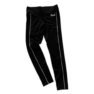 Victorias Secret PINK Ultimate Black White Stripe Leggings M
